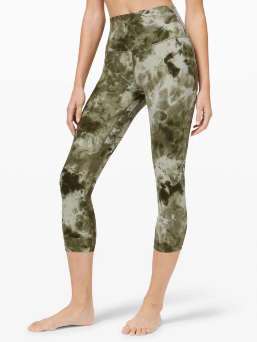 Lululemon Diamond Dye Olive Green Align High Rise with Pockets 21”